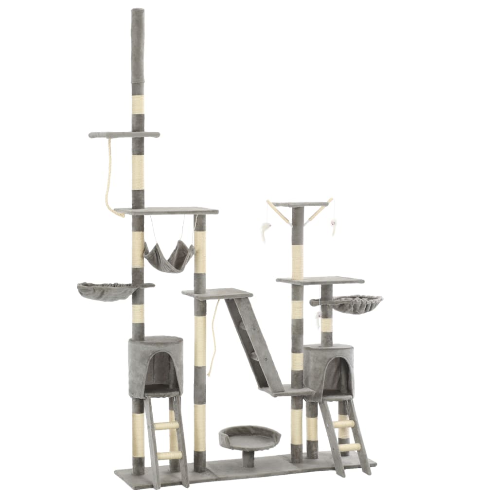 Double arbre à chat gris 230-250 cm XXL Double arbre à chat gris 230-250 cm XXL
