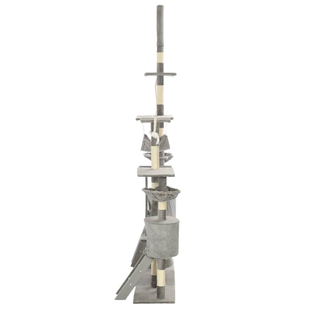 Double arbre à chat gris 230-250 cm XXL Double arbre à chat gris 230-250 cm XXL – Image 4