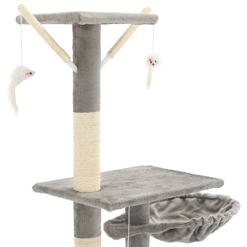 Double arbre à chat gris 230-250 cm XXL Double arbre à chat gris 230-250 cm XXL – Image 5