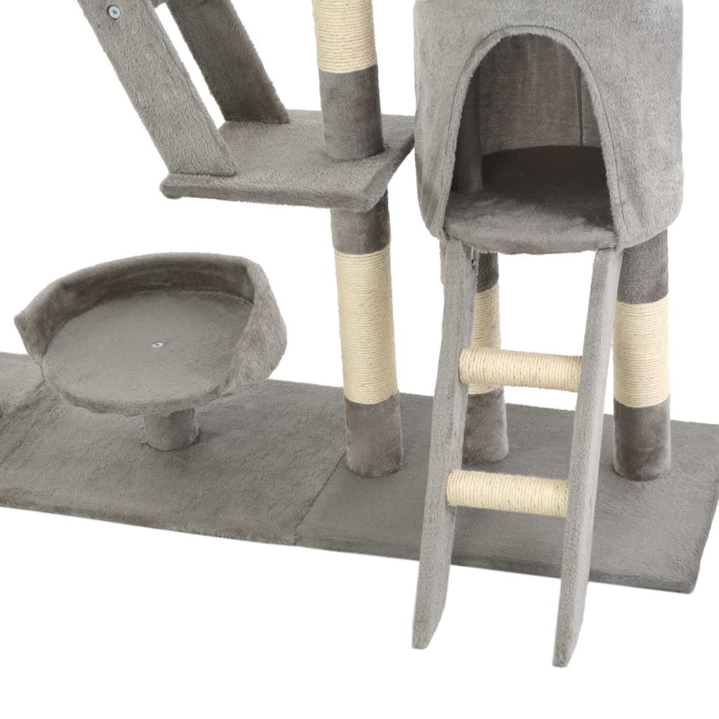 Double arbre à chat gris 230-250 cm XXL Double arbre à chat gris 230-250 cm XXL – Image 7