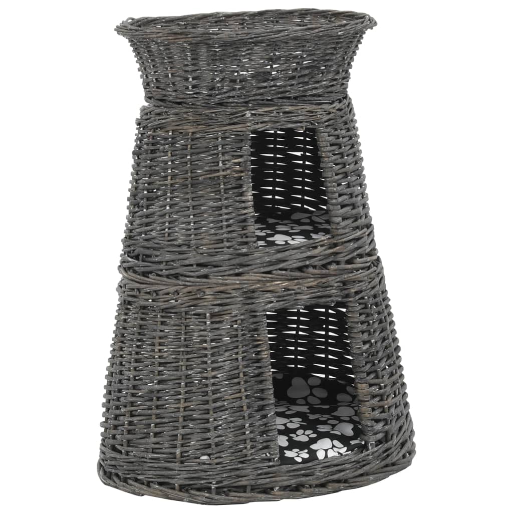 Panier pour chats 3 pcs 47x34x60 cm noir Panier pour chats 3 pcs 47x34x60 cm noir – Image 2
