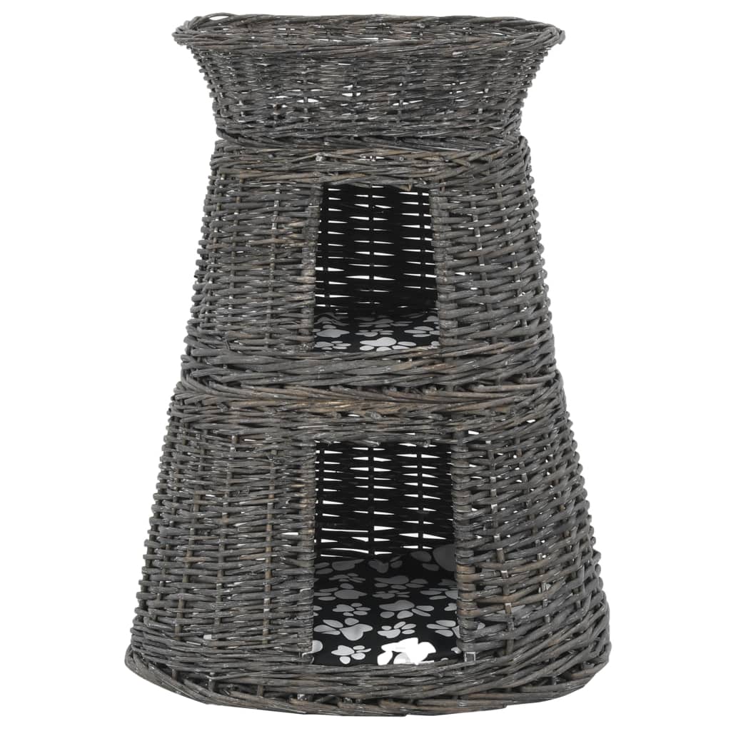 Panier pour chats 3 pcs 47x34x60 cm noir Panier pour chats 3 pcs 47x34x60 cm noir – Image 3