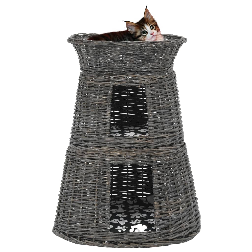 Panier pour chats 3 pcs 47x34x60 cm noir Panier pour chats 3 pcs 47x34x60 cm noir