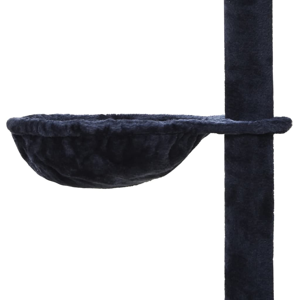 Arbre à chat bleu 220-240 cm 5 niveaux 1 maison Arbre à chat bleu 220-240 cm 5 niveaux 1 maison – Image 7